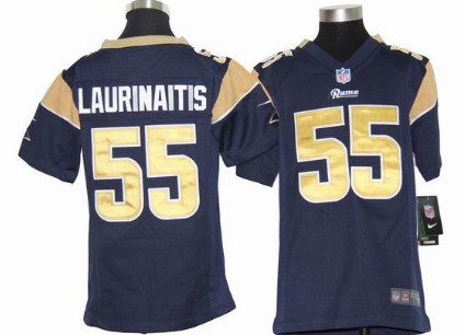 Nike Jersey Navy Blue Game youths St. Louis Rams 55 James Laurinaitis
